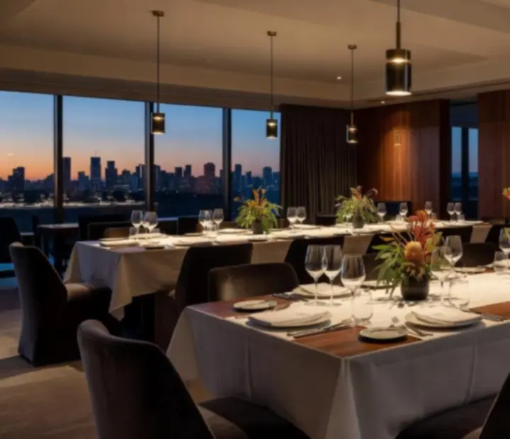 Private dining table set for an intimate supper club experience